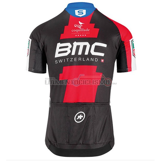 Abbigliamento Ciclismo Bmc Manica Corta 2018 Nero e Rosso
